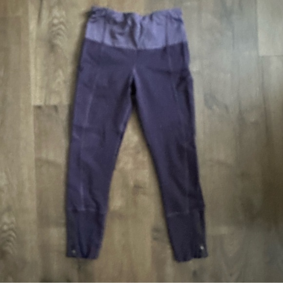 Lululemon Rebel Runner Crop Black Grape Wee Stripe Heathered - Size 4 - Picture 8 of 15